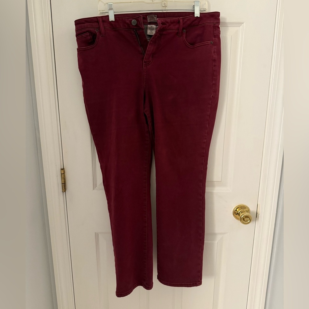 Dressbarn Deep Red Pants - Size 16 Petite
